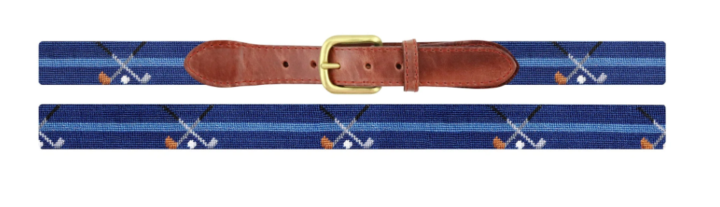 Smathers and Branson Crossed Clubs Belt (Classic Navy)